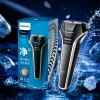 Black electric shaver for men, dry and wet dual-purpose, fully washable, fast charging and long battery life Specification image